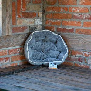 Kuschelbett "Hund+Katze" Gr. S grau